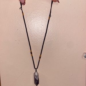 Pendulum amethyst necklace